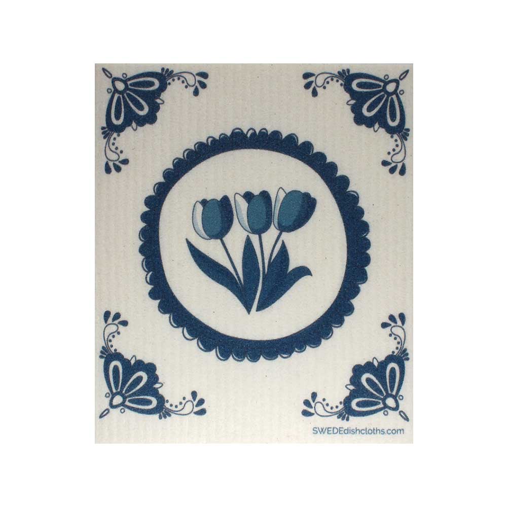 Swedish Dishcloths "Dutch Tulips" One Dishcloth | ECO Friendly Reusable Absorbent Cleaning Cloth - SWEDEdishcloths.com