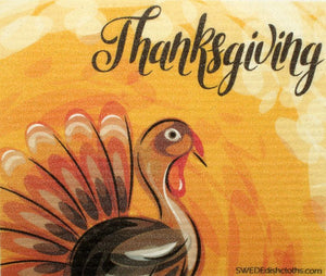 Thanksgiving Turkey One cloth Swedish Dishcloths | ECO Friendly Absorbent Cleaning Cloth - SWEDEdishcloths.com