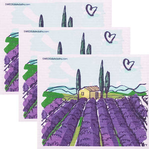 Tuscany Vineyard Set of 3 Swedish Dishcloths ECO Friendly Absorbent Cleaning Cloths - SWEDEdishcloths.com
